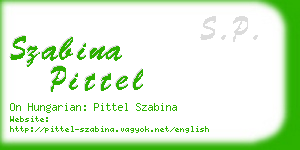 szabina pittel business card